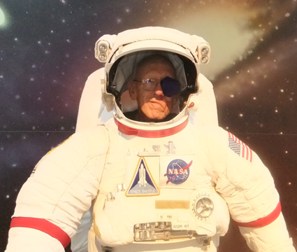 Roie in an Astronaut suit