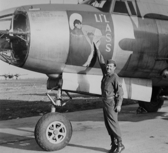 Nose art on a B-26